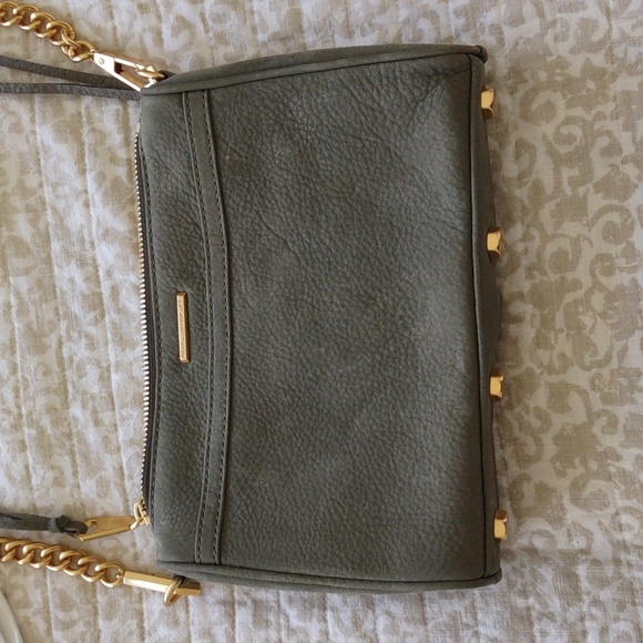 Rebecca Minkoff Olive Green Crossbody Bag with Gold Accents - Picture 5 of 8